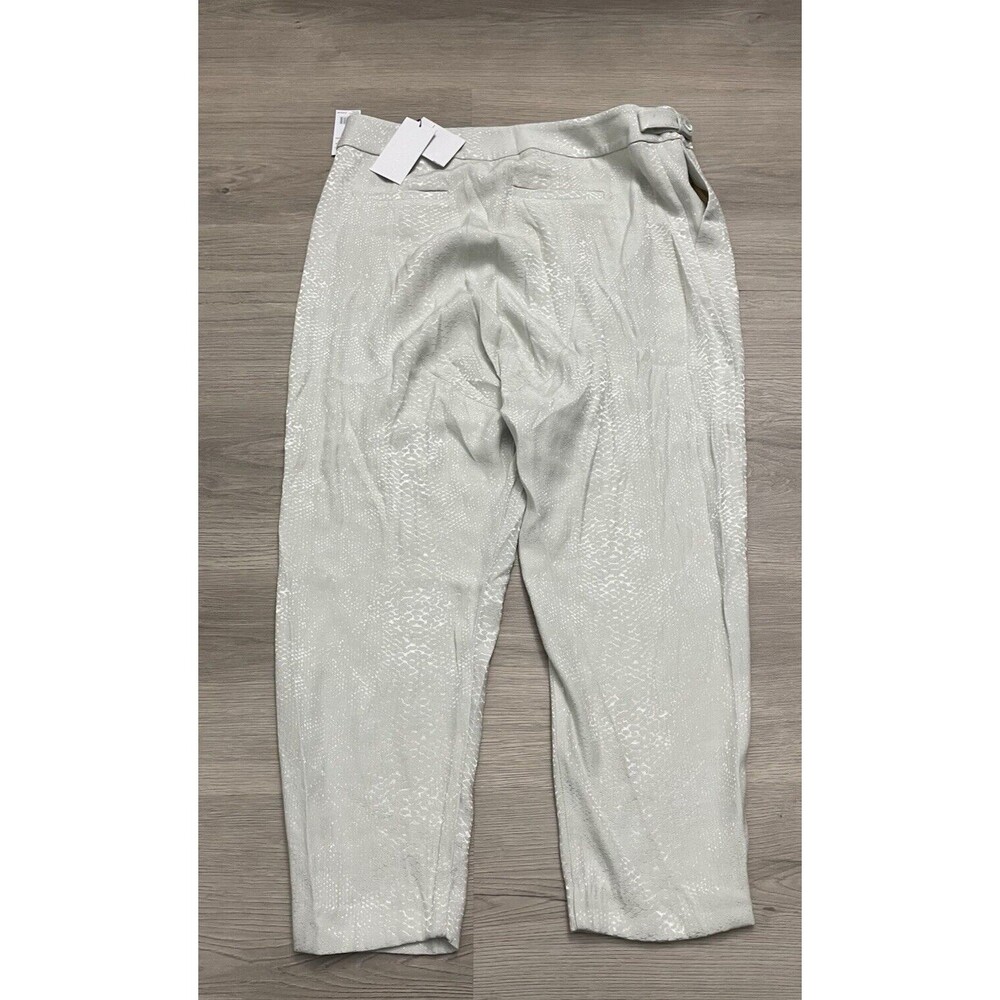 New NWT Women's Equipment Femme Charlyne Trouser Pants Silver Gray Size crop  12 - Picture 12 of 12